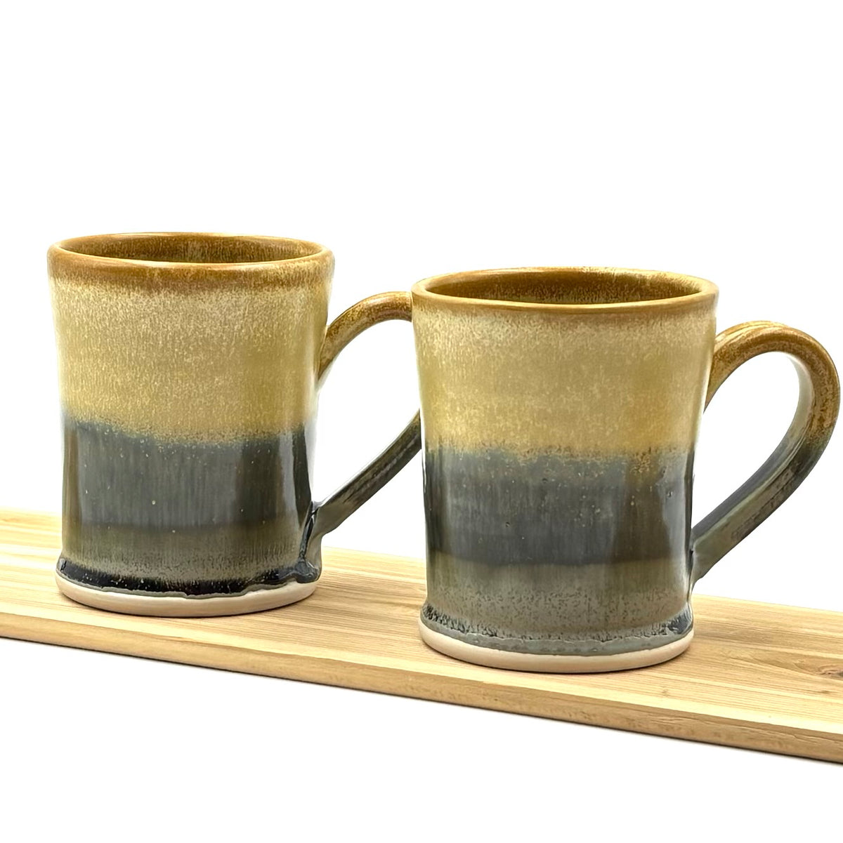 Pair of Straight Sided Mugs - Harvest Wheat