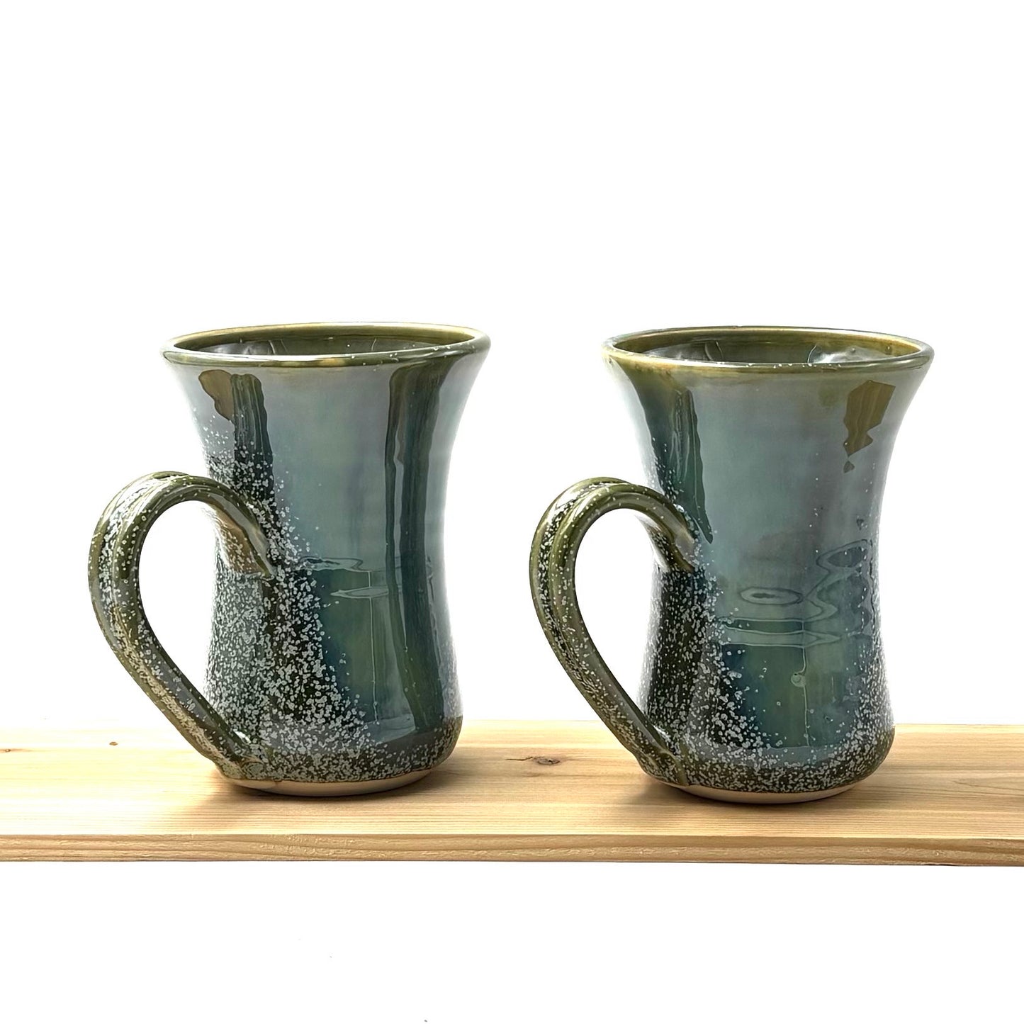 Pair of Flutie Mugs - Green
