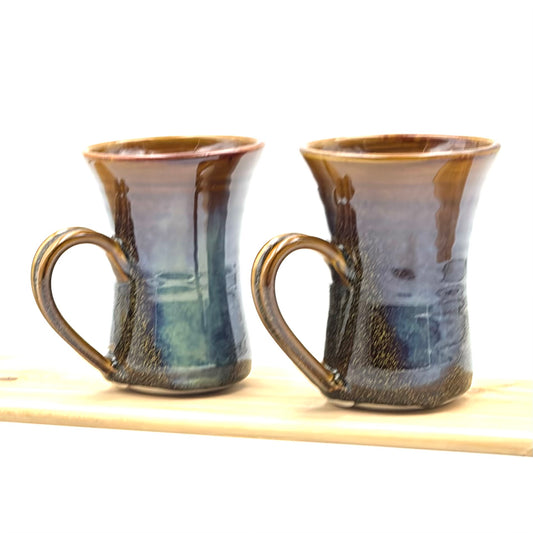 Pair of Flutie Mugs - Brown