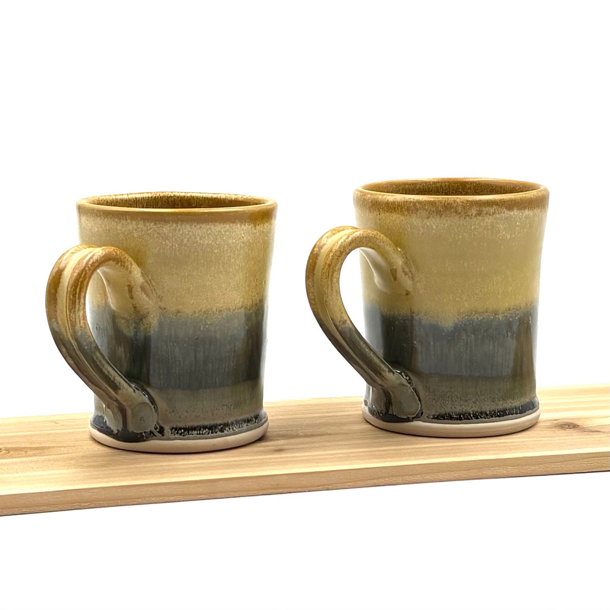 Pair of Straight Sided Mugs - Harvest Wheat