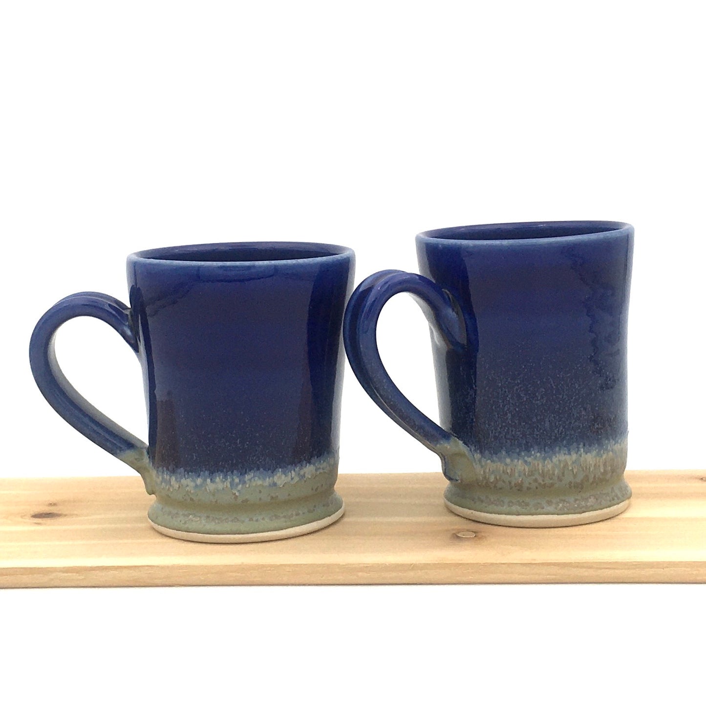 Pair of Straight Sided Mugs - Blue