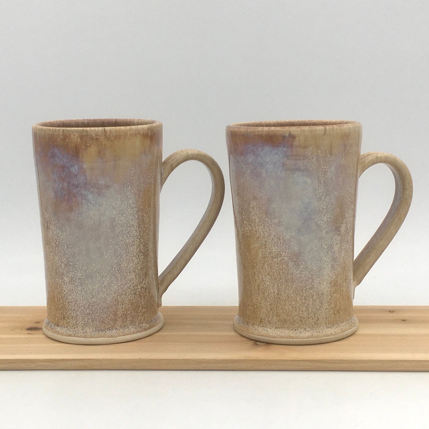 Pair of Tall Mugs - Wheat