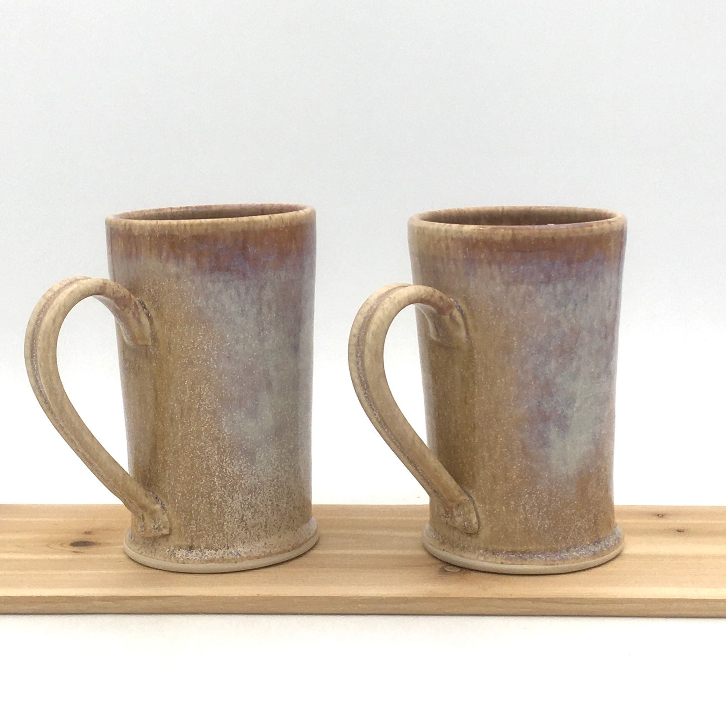 Pair of Tall Mugs - Wheat