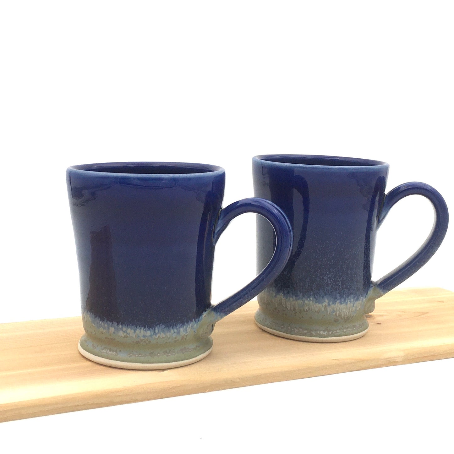 Pair of Straight Sided Mugs - Blue