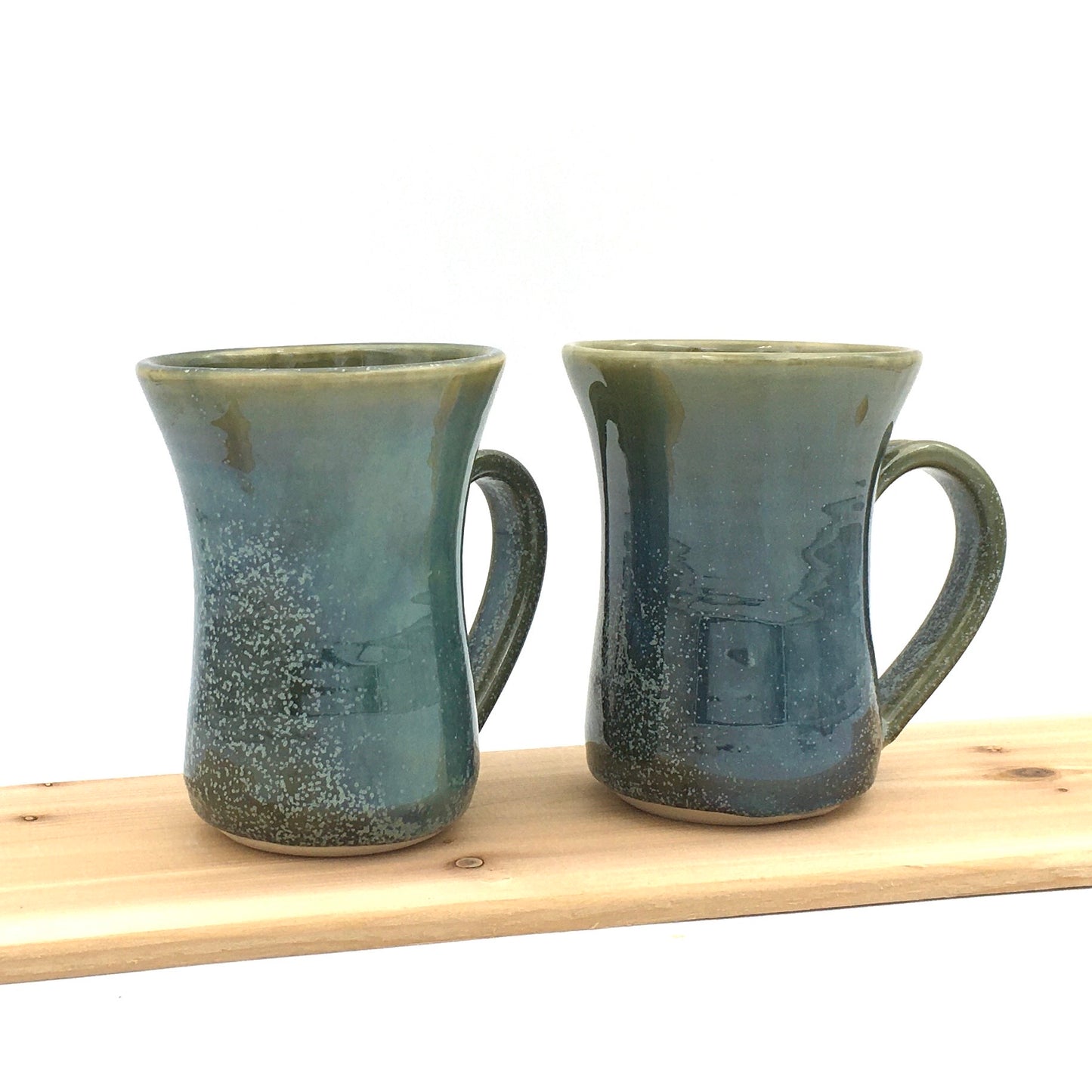 Pair of Flutie Mugs - Green