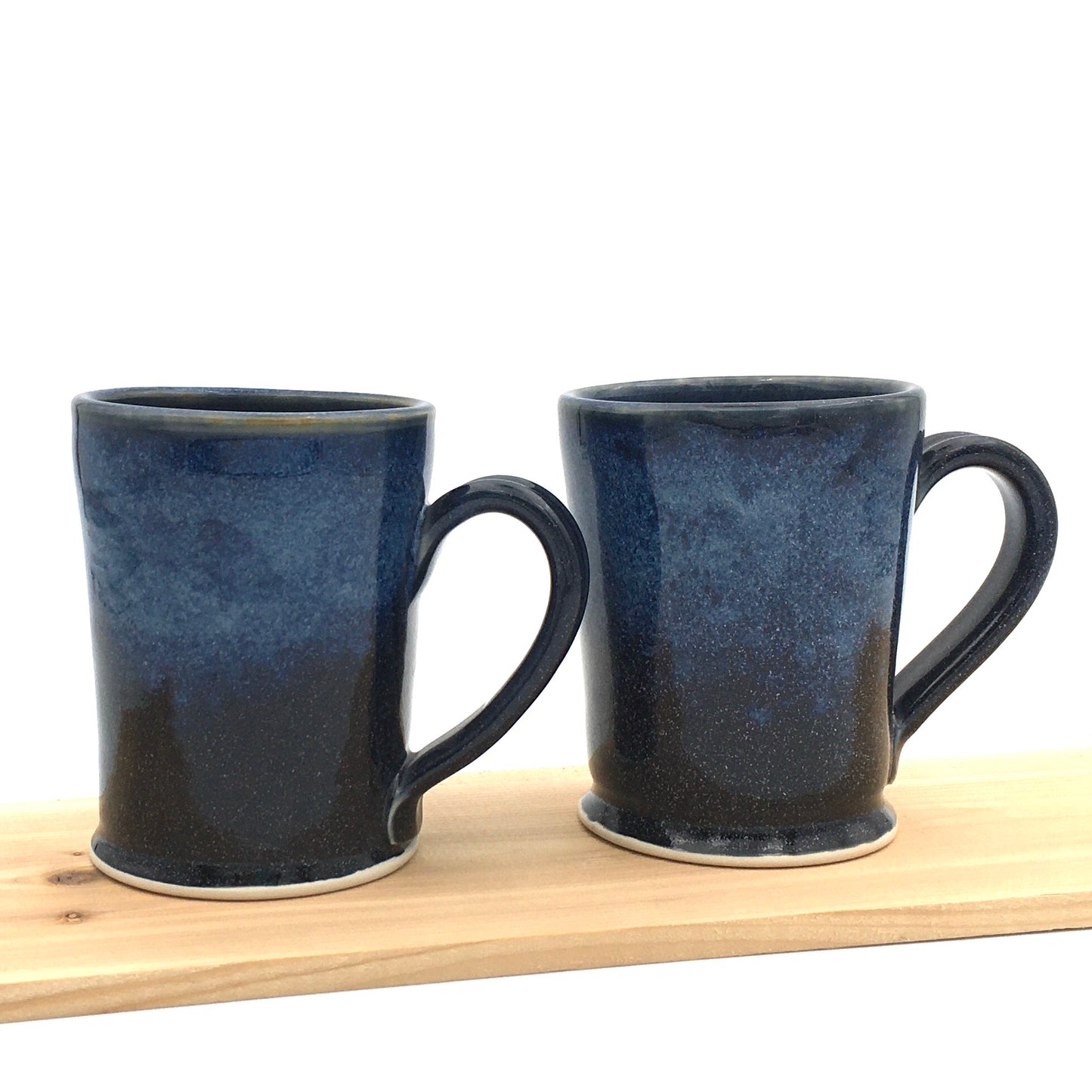 Pair of Straight Sided Mugs - Blue