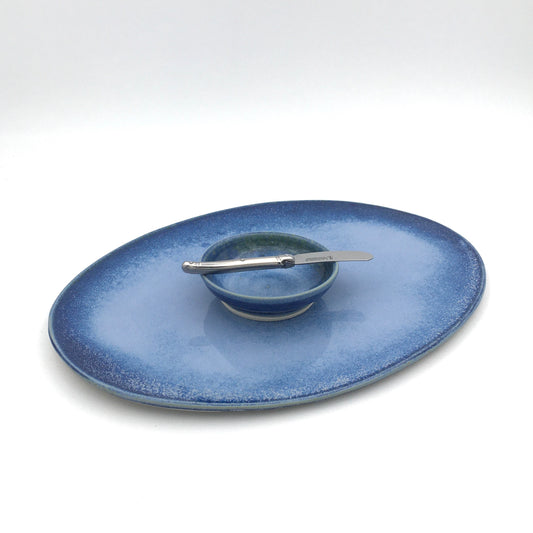 Serving Tray - Oval - Blue