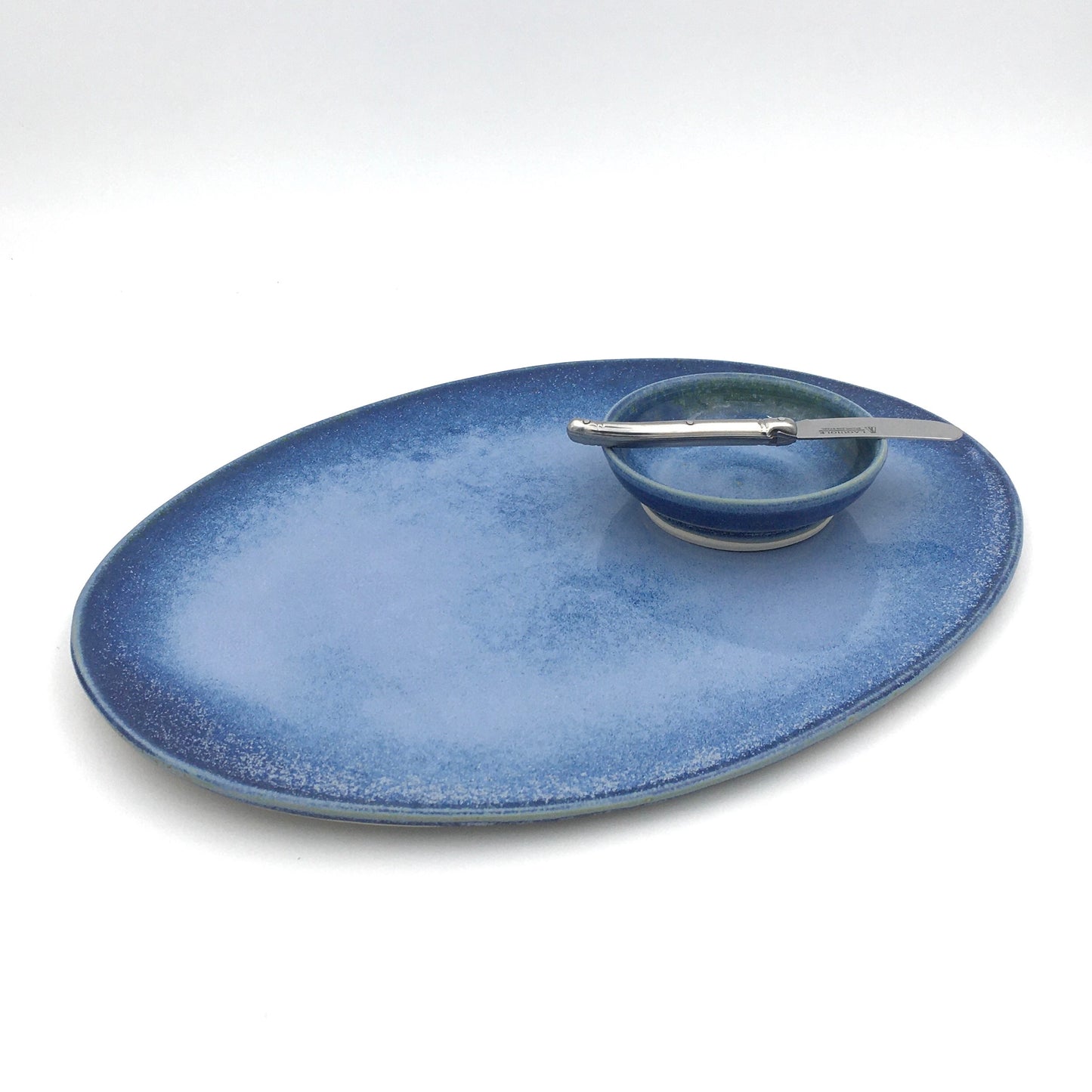 Serving Tray - Oval - Blue