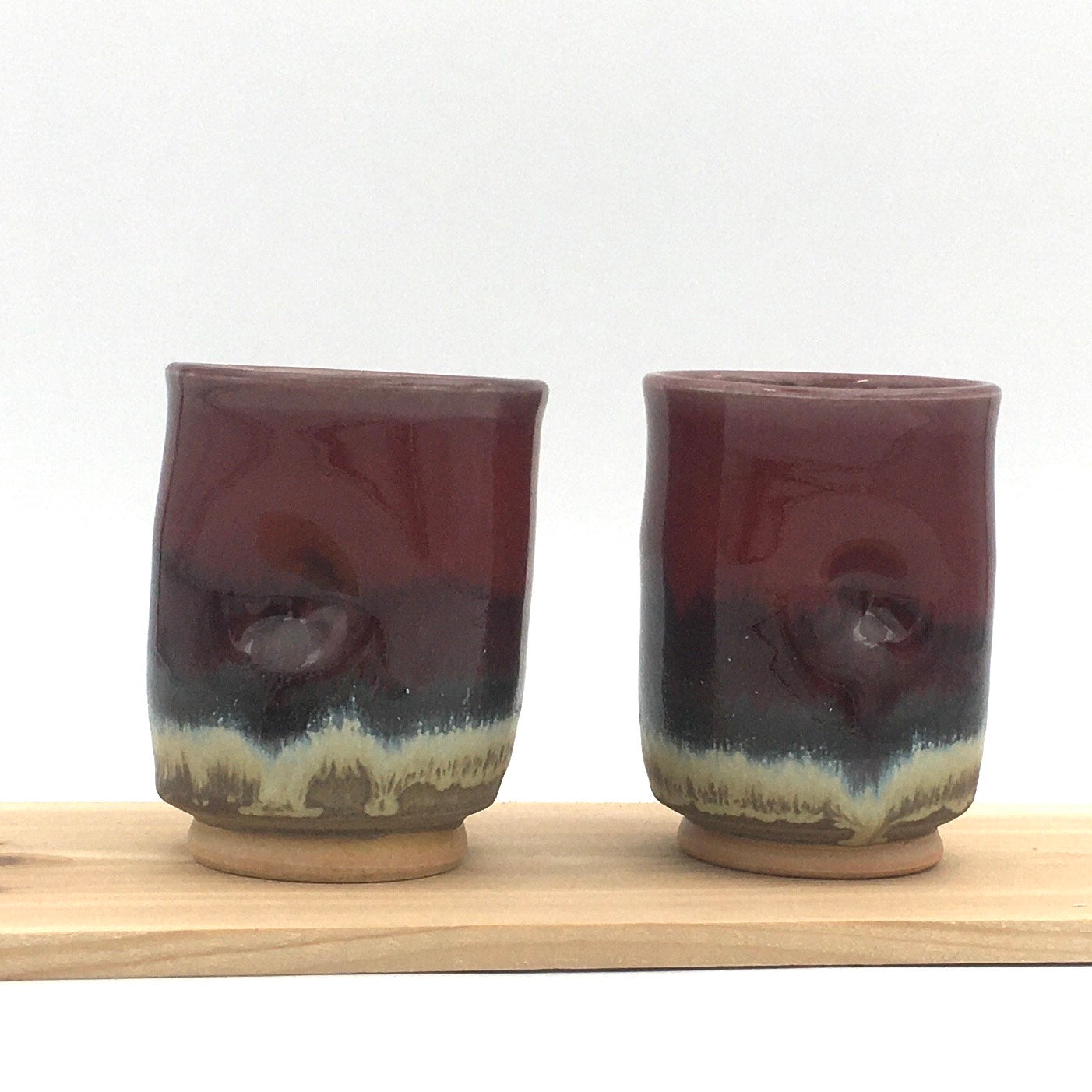 Pair of Wine Cups - Red