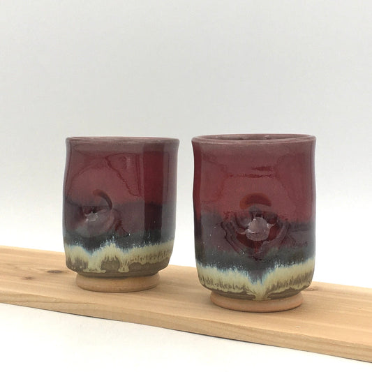 Pair of Wine Cups - Red