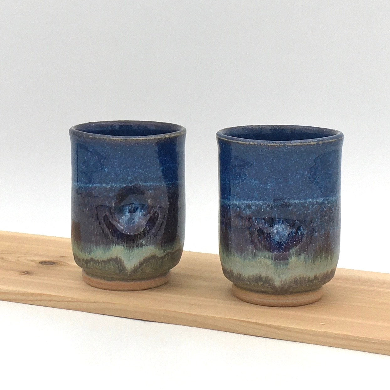 Pair of Wine Cups - Blue