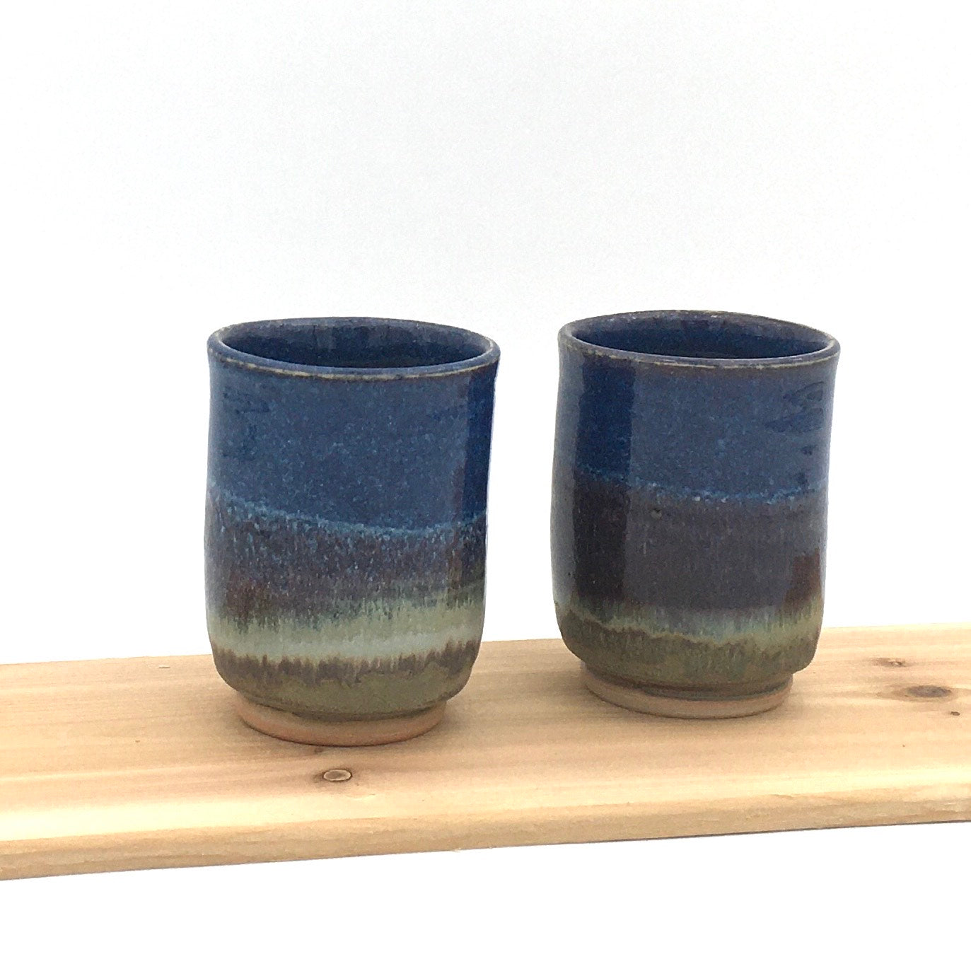 Pair of Wine Cups - Blue