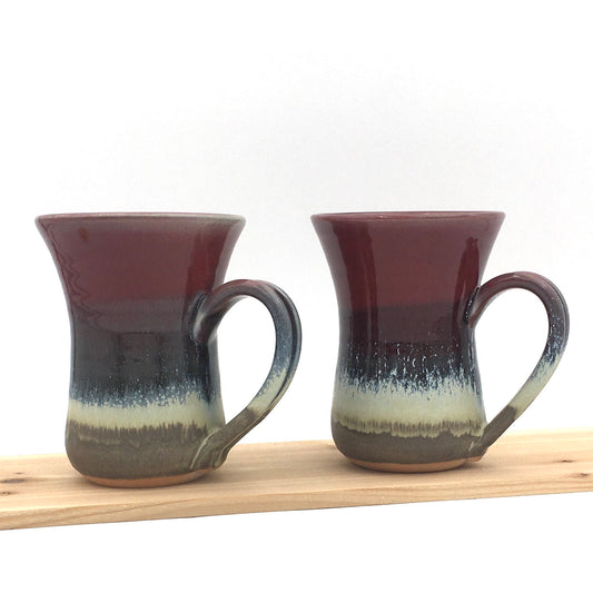 Pair of Flutie Mugs - Red