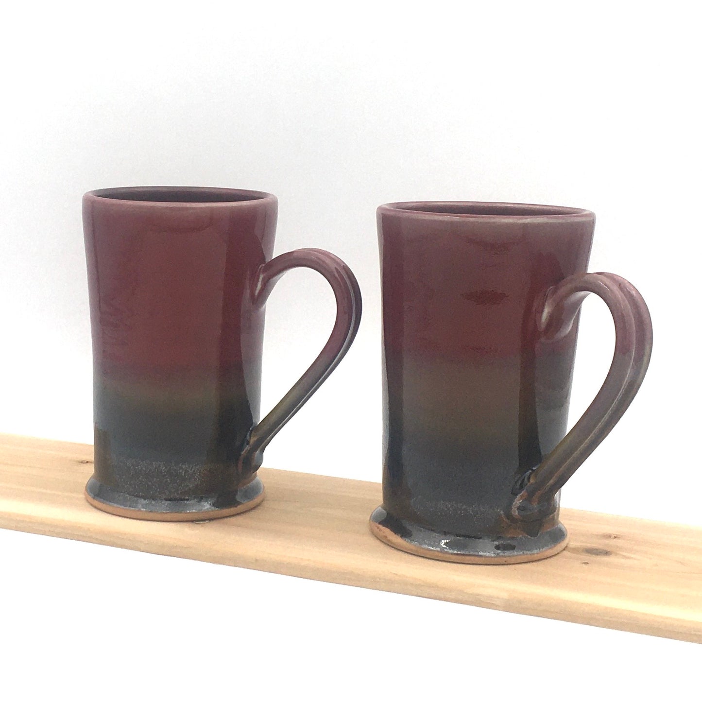 Pair of Tall Mugs - Red