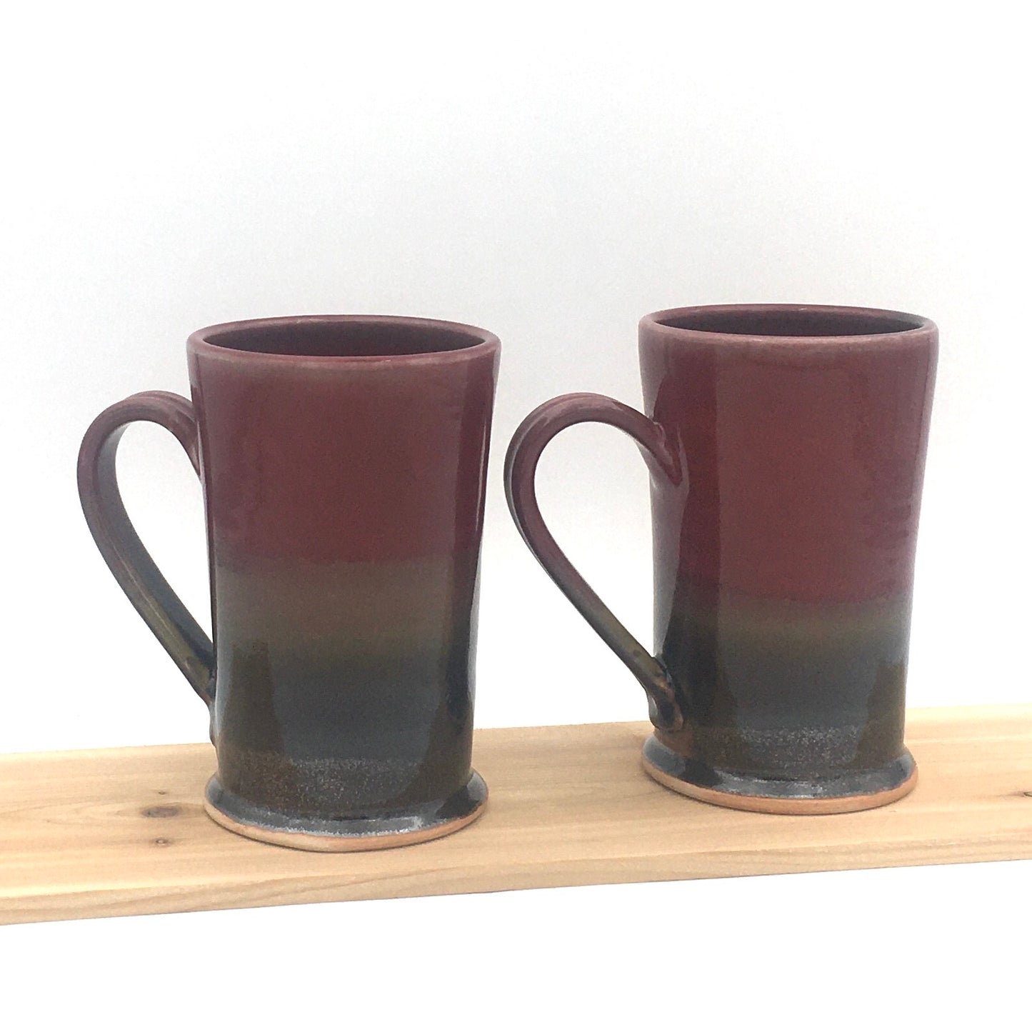 Pair of Tall Mugs - Red