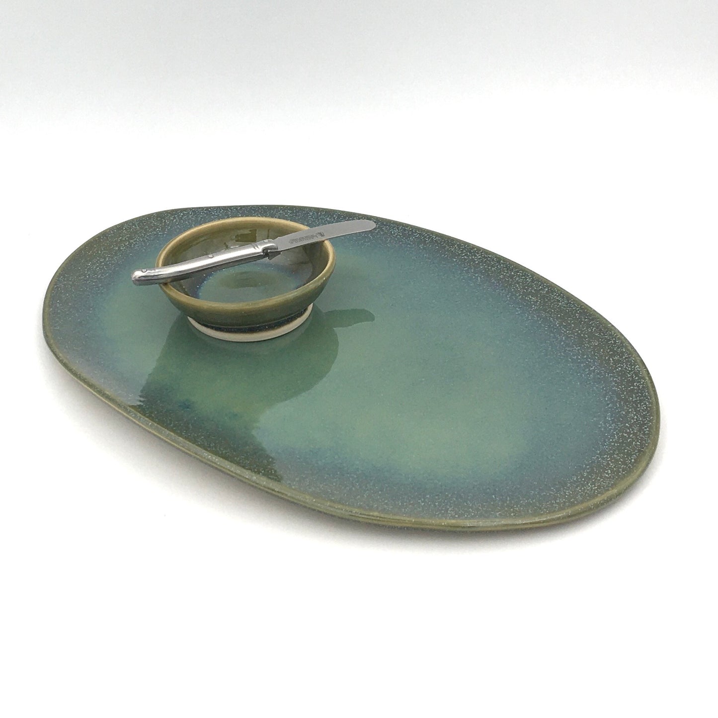 Serving Tray - Oval - Green