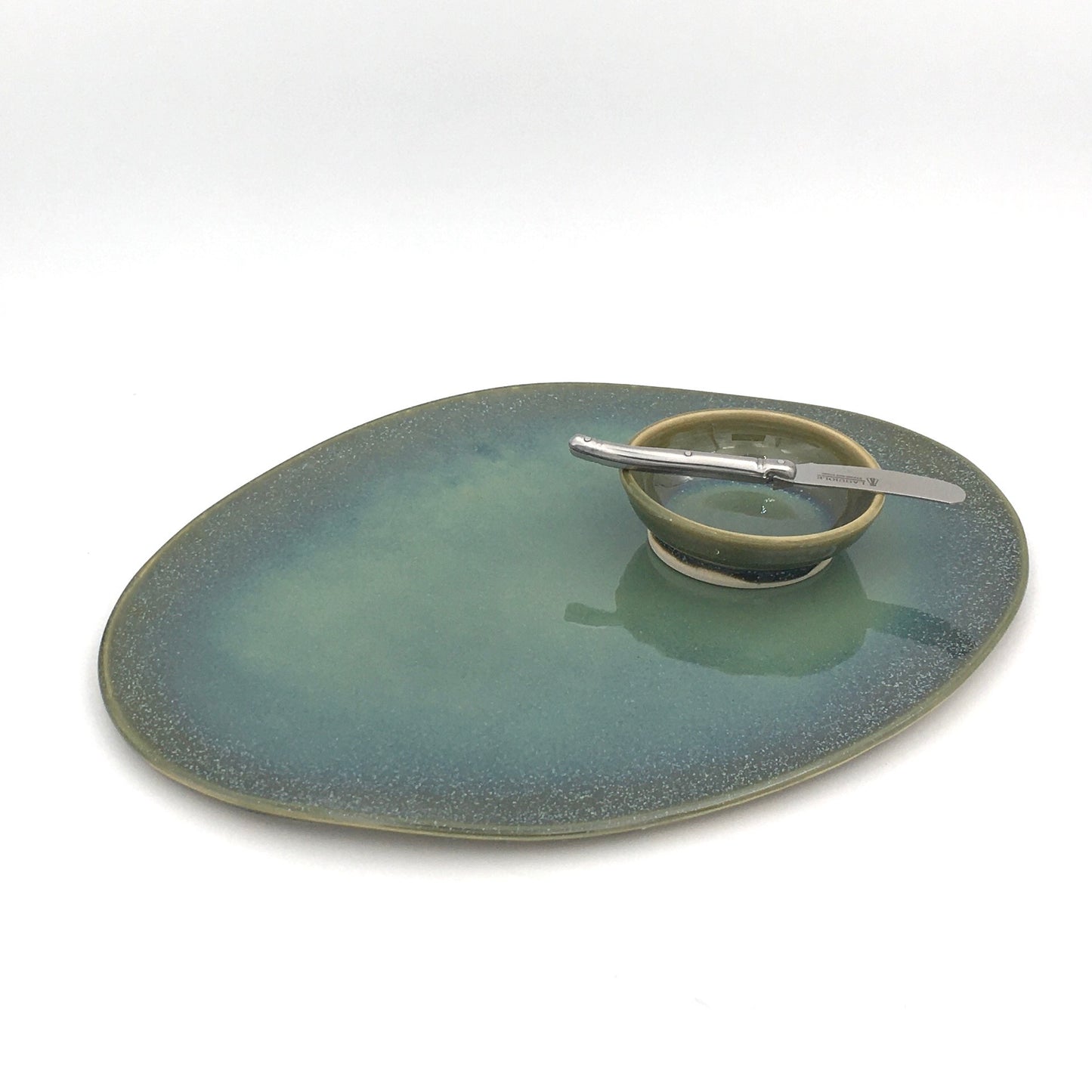 Serving Tray - Oval - Green