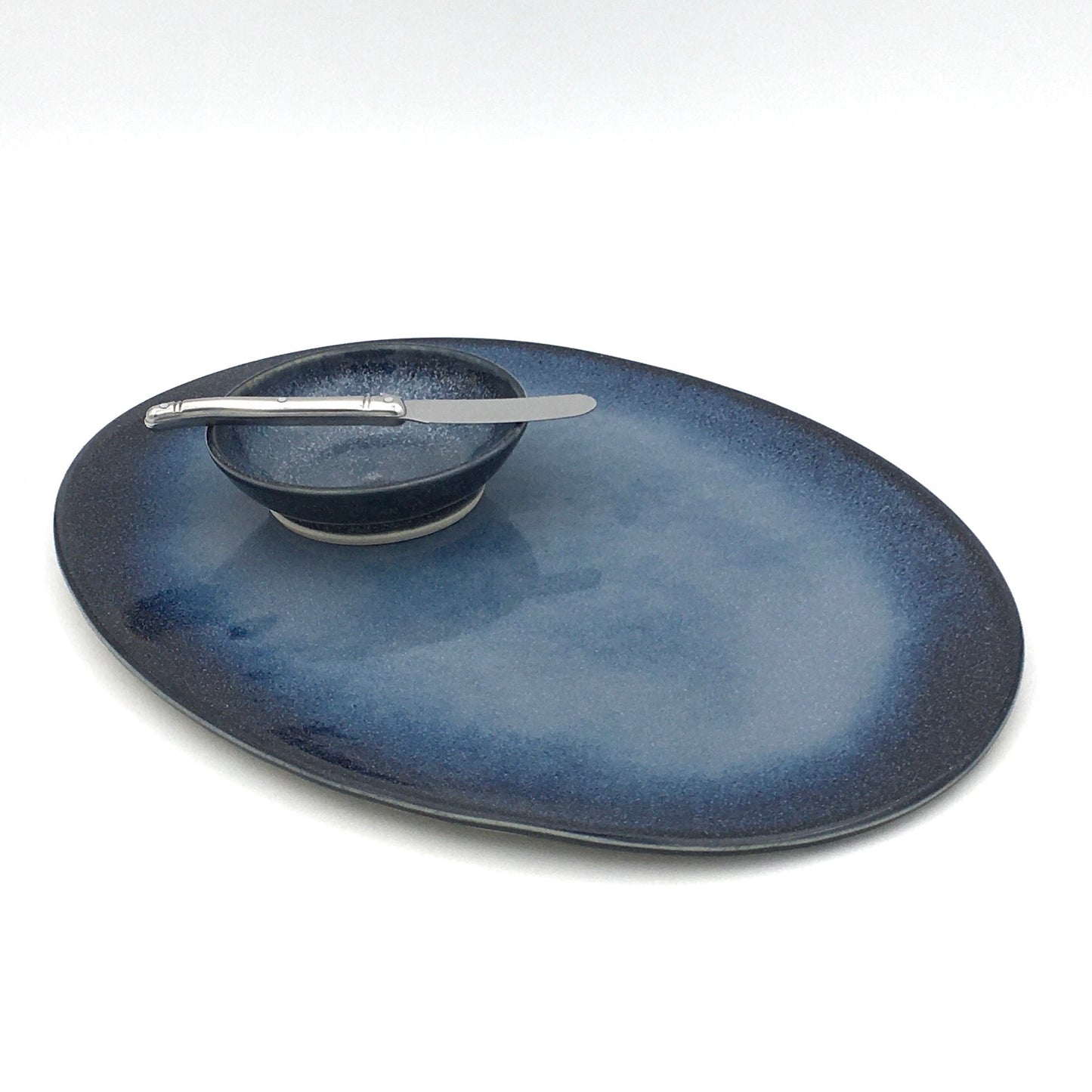 Serving Tray - Oval - Blue