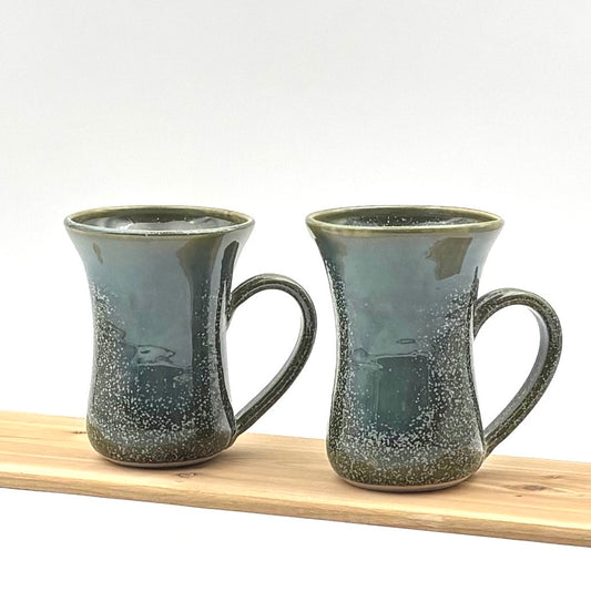 Pair of Flutie Mugs - Green