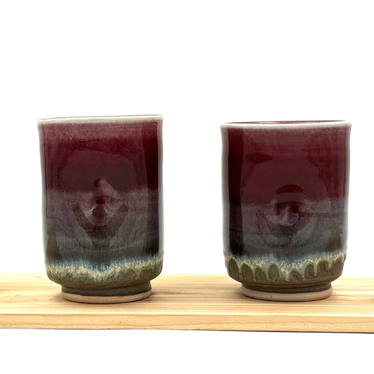 Pair of Wine Cups - Red