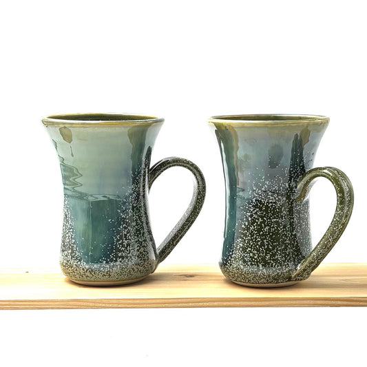Pair of Flutie Mugs - Green