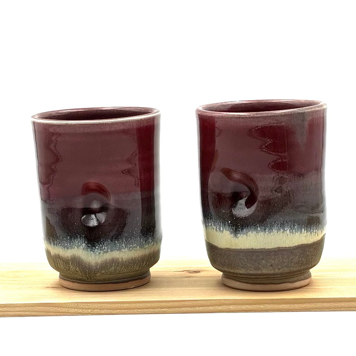 Pair of Wine Cups - Red
